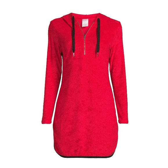 NWT No Boundaries Zip Front Hooded  Dress -Small - Picture 2 of 7